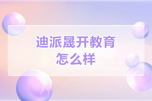 沈陽迪派晟開教育怎么樣