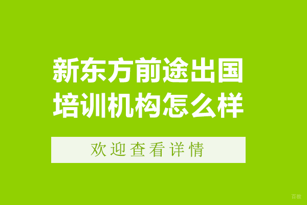 长春新东方前途出国培训机构怎么样