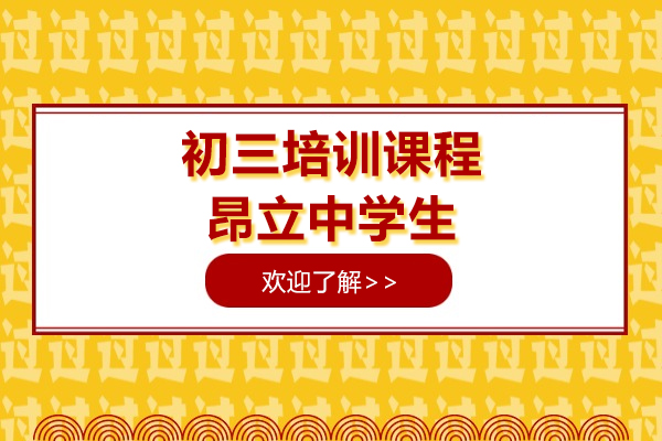 上海初三培训课程-初三培训机构-昂立中学生