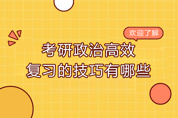 考研政治高效复习的技巧有哪些