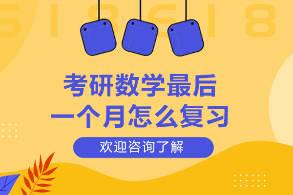 考研数学最后一个月怎么复习