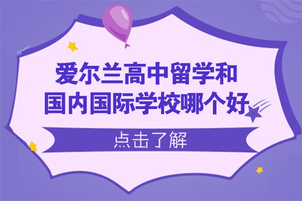 爱尔兰高中留学和国内国际学校哪个好