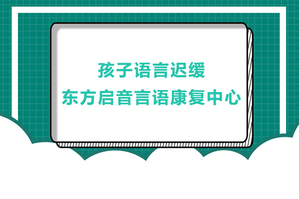 孩子语言迟缓怎么办-来东方启音言语康复中心