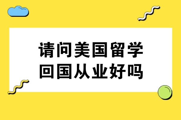 请问美国留学回国从业好吗