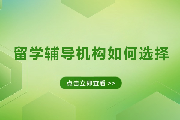 留学辅导机构如何选择
