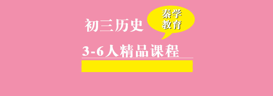 初三历史3-6人精品课程