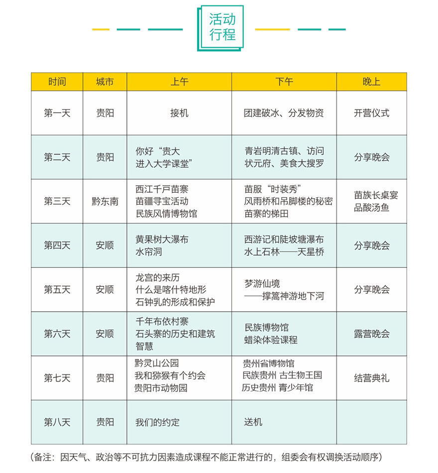 重庆多彩贵州研学夏令营
