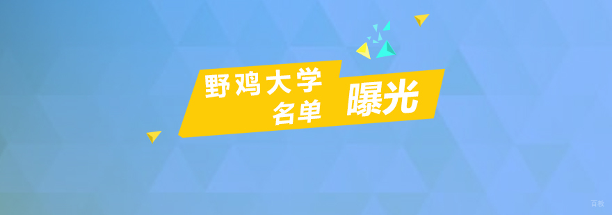 全国数百所野鸡大学名单曝光