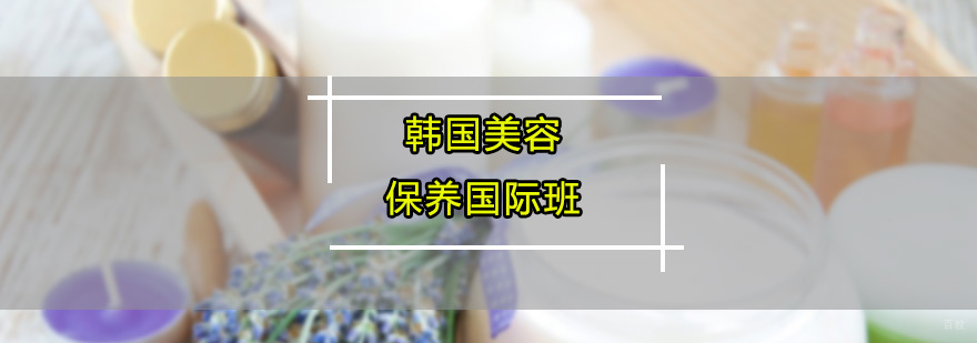 韩国美容保养国际班