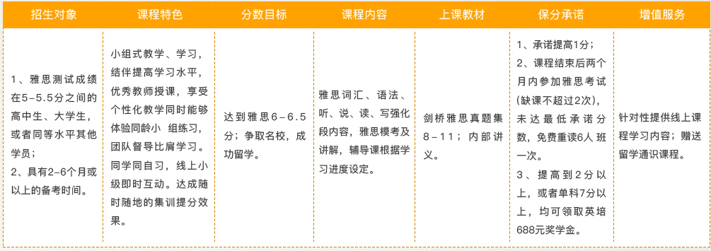 雅思6~6.5分班