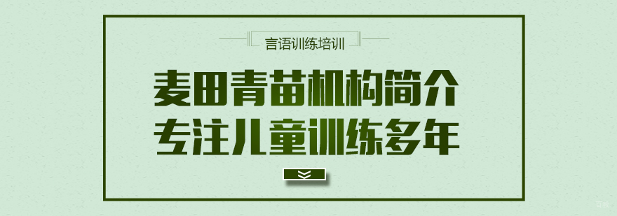 麦田青苗机构简介-专注儿童训练多年