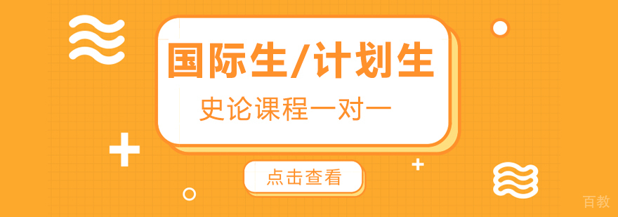 国际生/计划生史论课程一对一培训