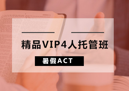 广州暑假ACT精品VIP4人托管班