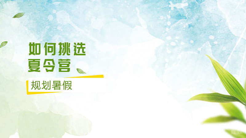 如何挑选夏令营,规划暑假