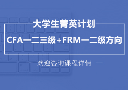 深圳大學生菁英計劃—CFA一二三級+FRM一二級方向