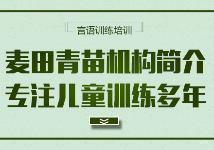 麦田青苗机构简介-专注儿童训练多年