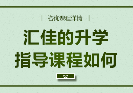 汇佳的升学指导课程如何