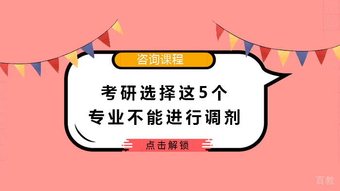 考研选择这5个专业不能进行调剂
