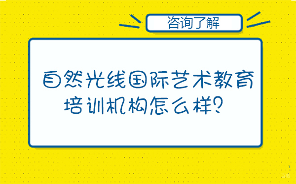 北京自然光线国际艺术教育培训机构怎么样？