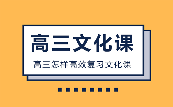 高三怎樣高效復習文化課