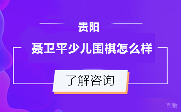 贵阳聂卫平少儿围棋怎么样-好吗