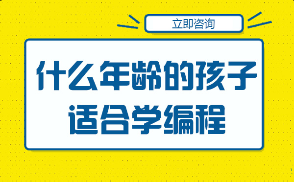 南宁少儿编程-南宁什么年龄的孩子适合学编程