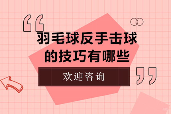 上海-羽毛球反手击球的技巧有哪些
