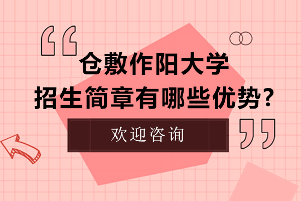 大連大學的倉敷作陽大學招生簡章有哪些優(yōu)勢-大連大學國際教育中心