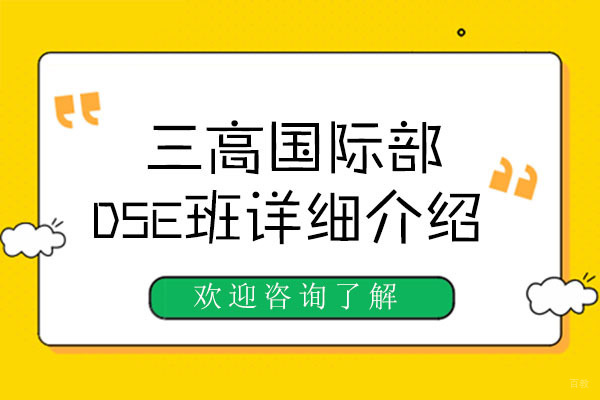 深圳三高国际部香港DSE班详细介绍