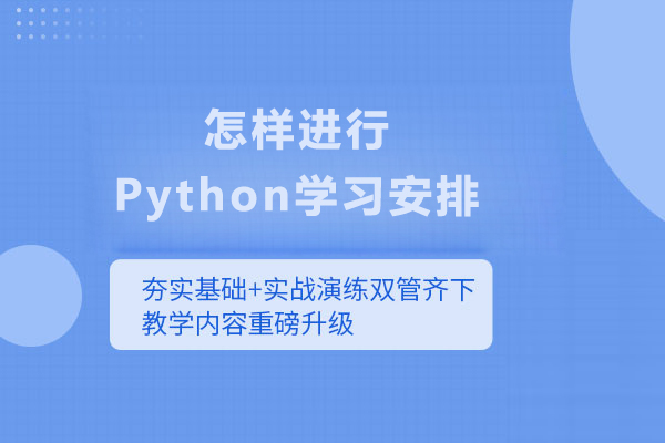 怎样进行Python学习安排