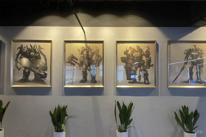 上海黑岩数字艺术教育学校作品展示墙