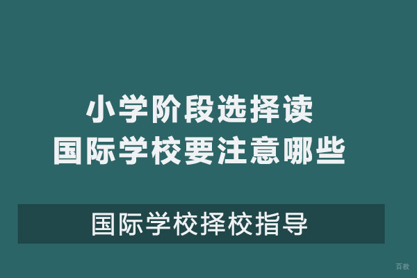 合肥出国留学-小学阶段选择读国际学校要注意哪些