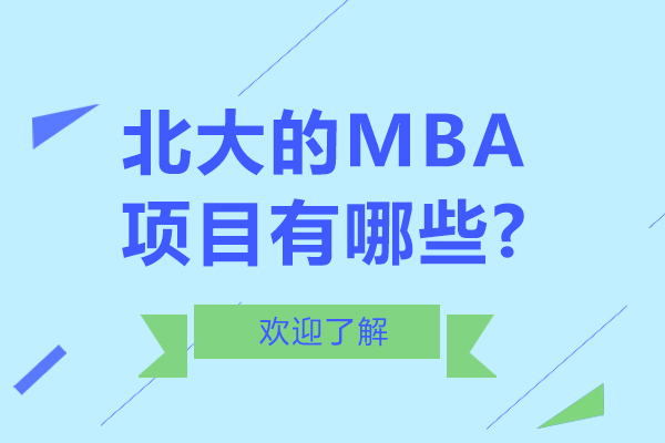 北大的MBA项目有哪些
