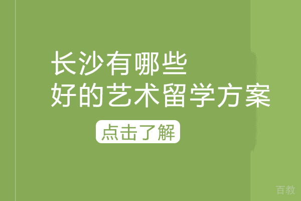 长沙有哪些好的艺术留学方案