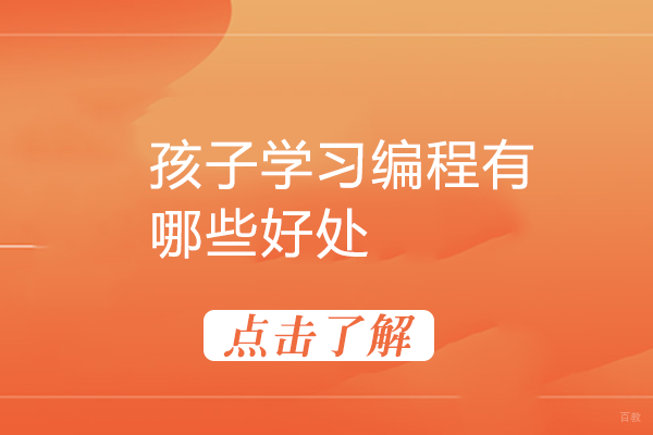 成都少儿编程-成都孩子学习编程有哪些好处