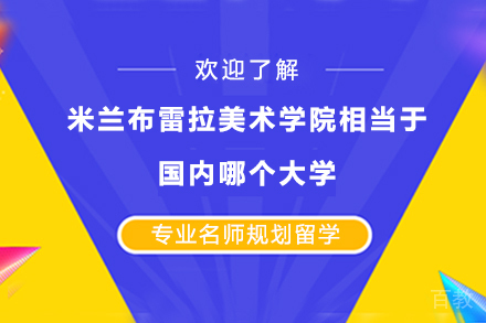 米兰布雷拉美术学院相当于国内中国哪个大学