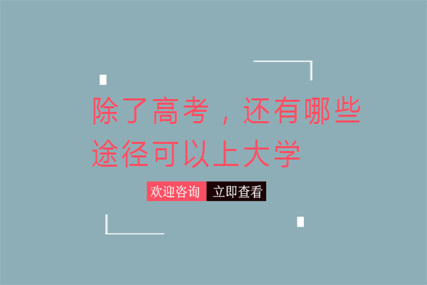 高考之外的十大升学路径全解析：这些上大学的方式你知道吗？