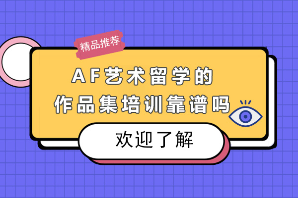 上海AF艺术留学的作品集培训靠谱吗