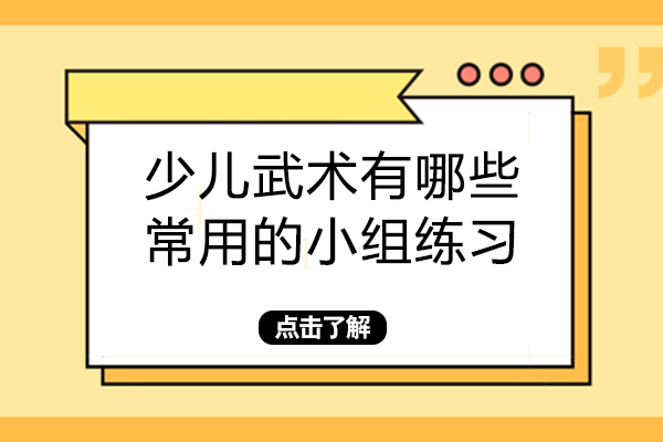 少儿武术基础教学：常见小组练习动作全解析
