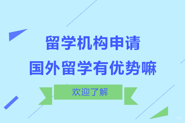 留学机构申请国外留学有优势嘛