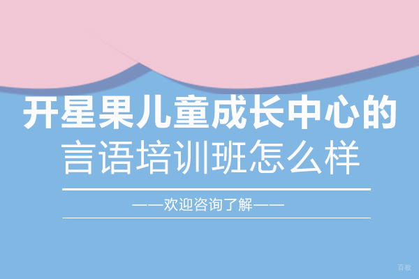 福州儿童康复训练-福州开星果儿童成长中心的言语培训班怎么样