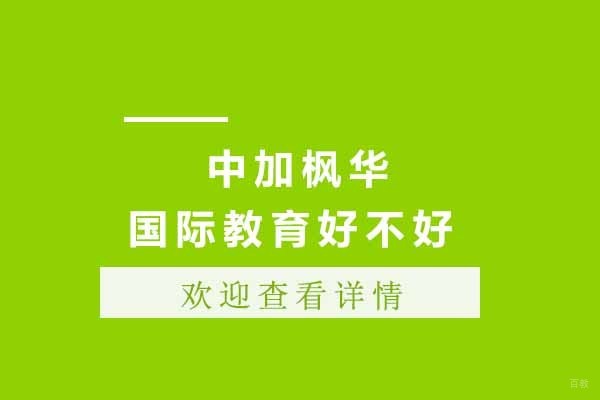 上海中加枫华国际教育好不好