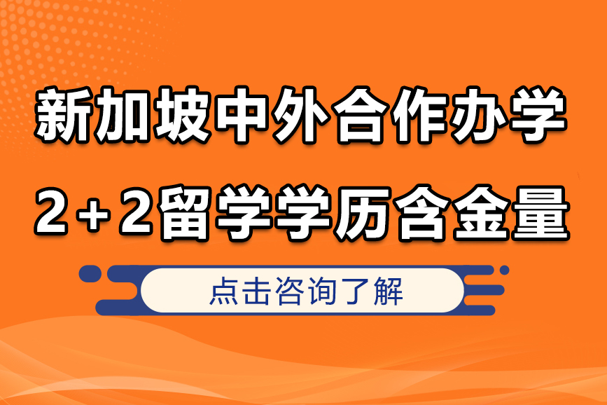 新加坡中外合作办学2+2留学学历含金量怎么样-新加坡中外合办大学