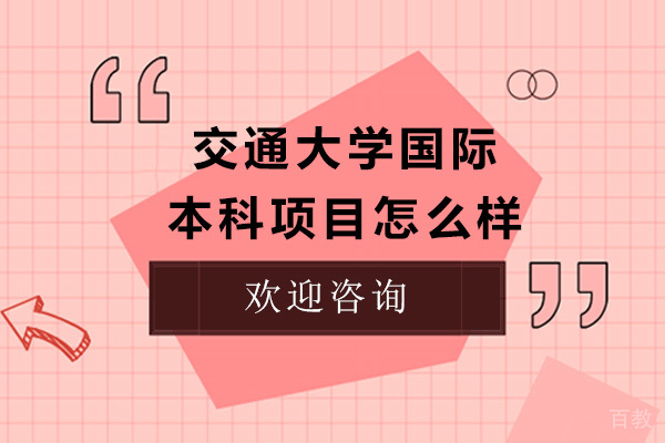 上海交通大学国际本科项目怎么样