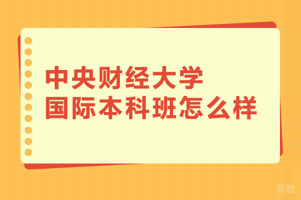 北京中央财经大学国际本科班怎么样