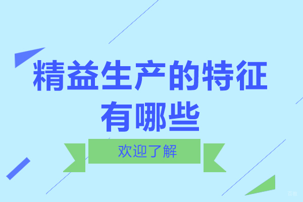 天津精益生产-精益生产的特征有哪些