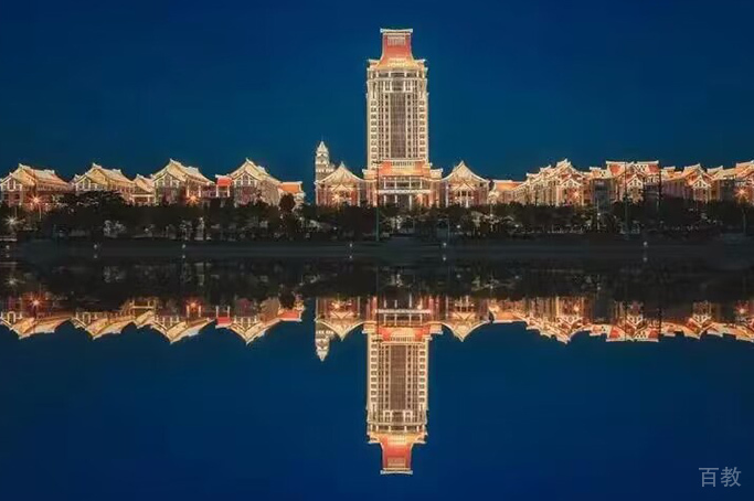 学校夜景
