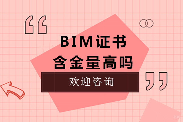 成都bim证书含金量高吗