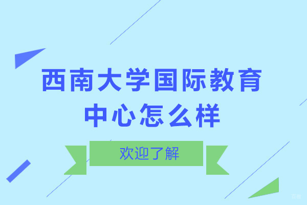 西南大学国际教育中心怎么样
