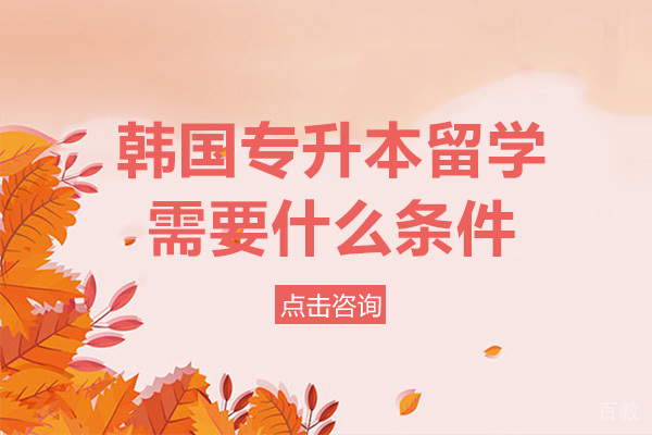 海口韩国专升本留学需要什么条件